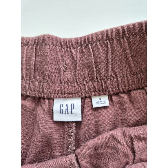 Gap Shorts Womens Size Small Linen Blend Peppercorn Pull On Pockets 3 In NWT - Picture 4 of 10